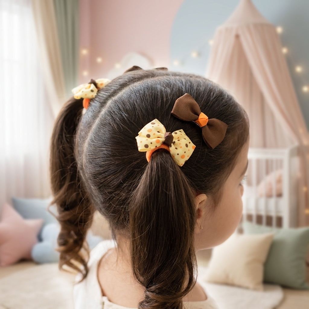 Cute combo One pair of Alligator Clip and One Pair of Polka Dot Rubberband
