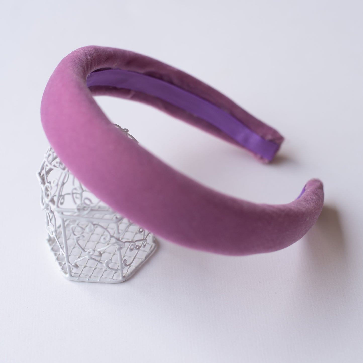 Soft velvet padded party hair band - Purple