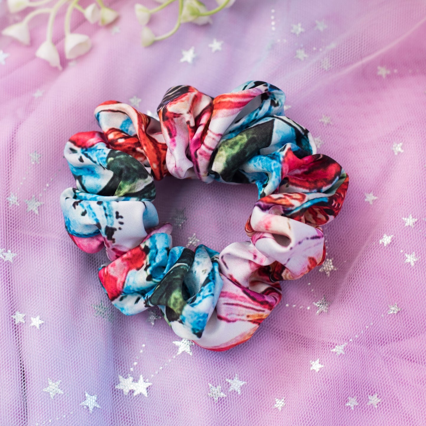 Adorable ethnic scrunchie hair tie - Multicolor ( 1 Single scrunchie = 1 quantity