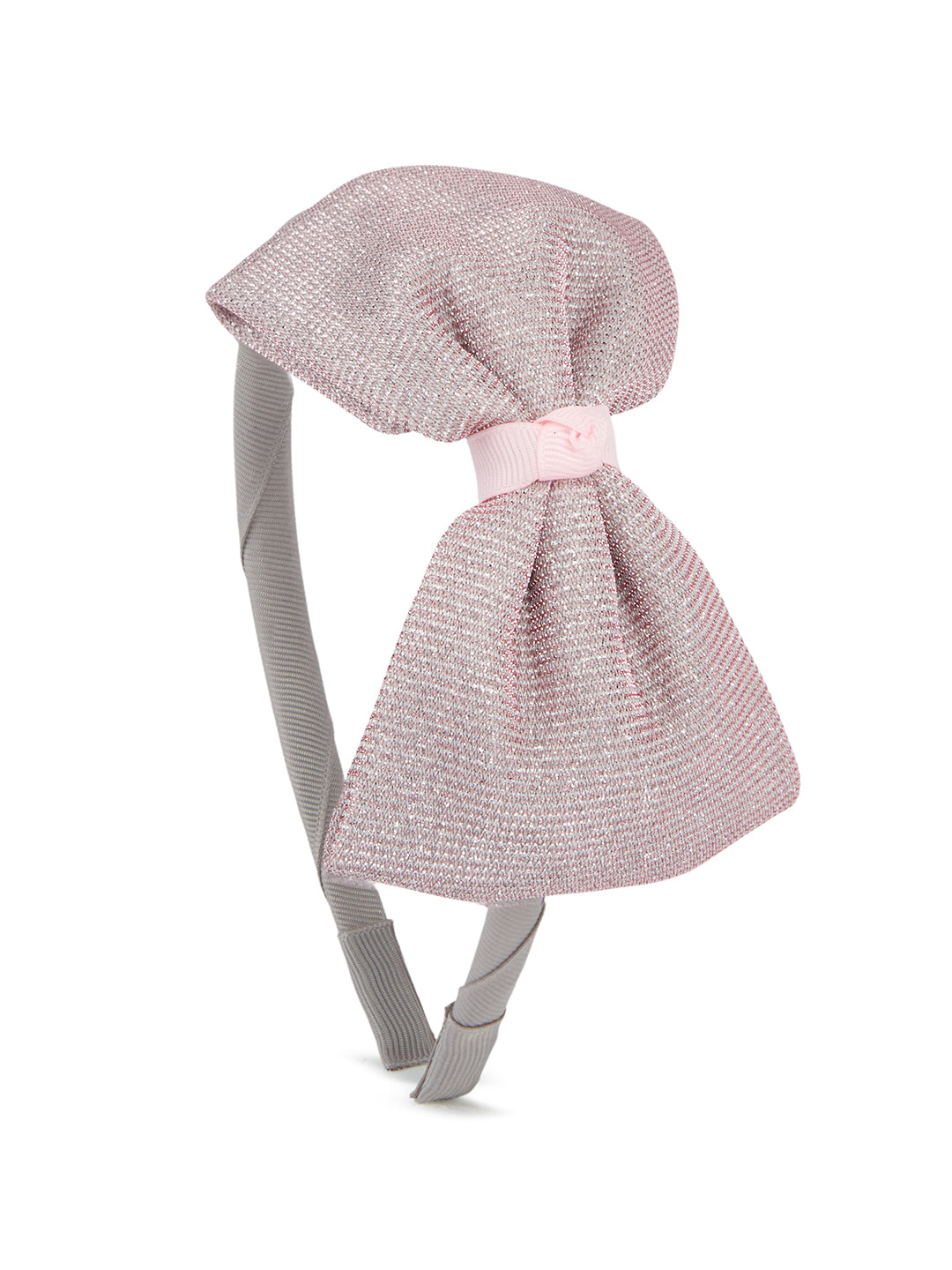 Shiny Big Party Bow hairband - Light pink
