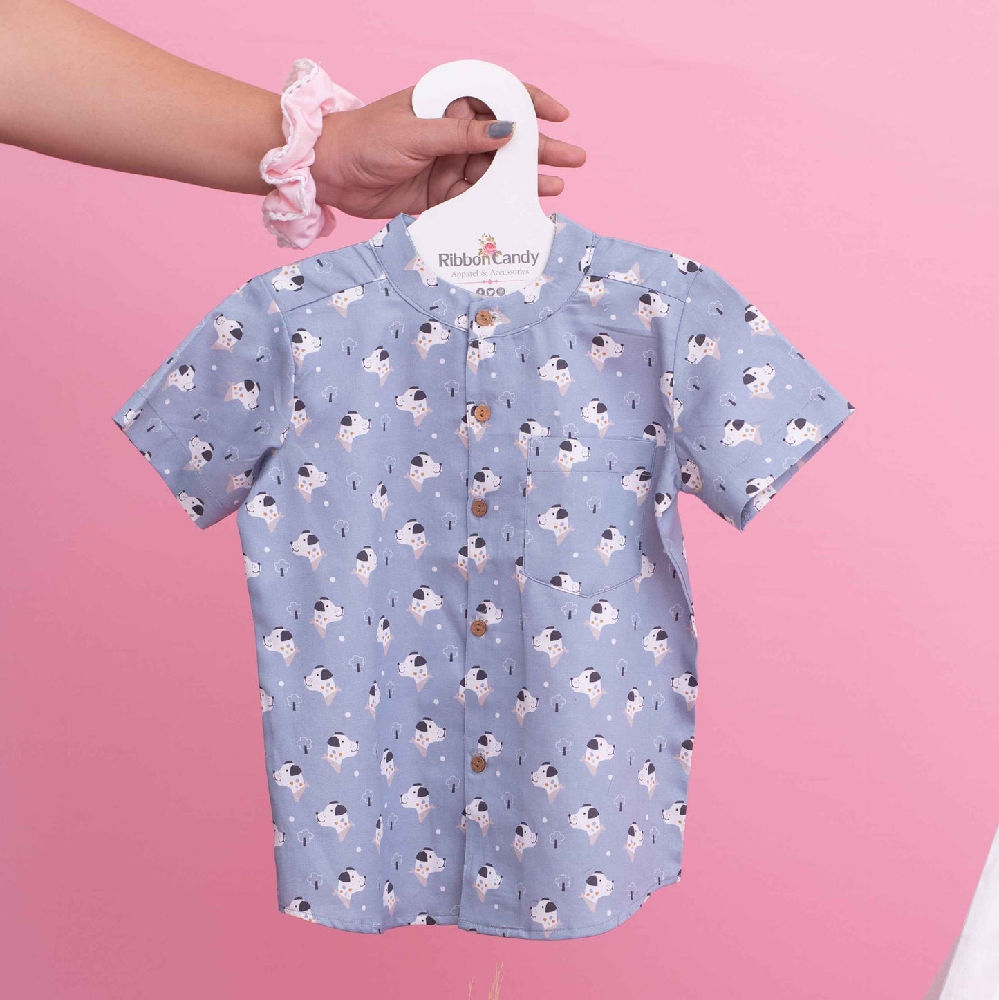 Dog Print Shirt - 100% Cotton