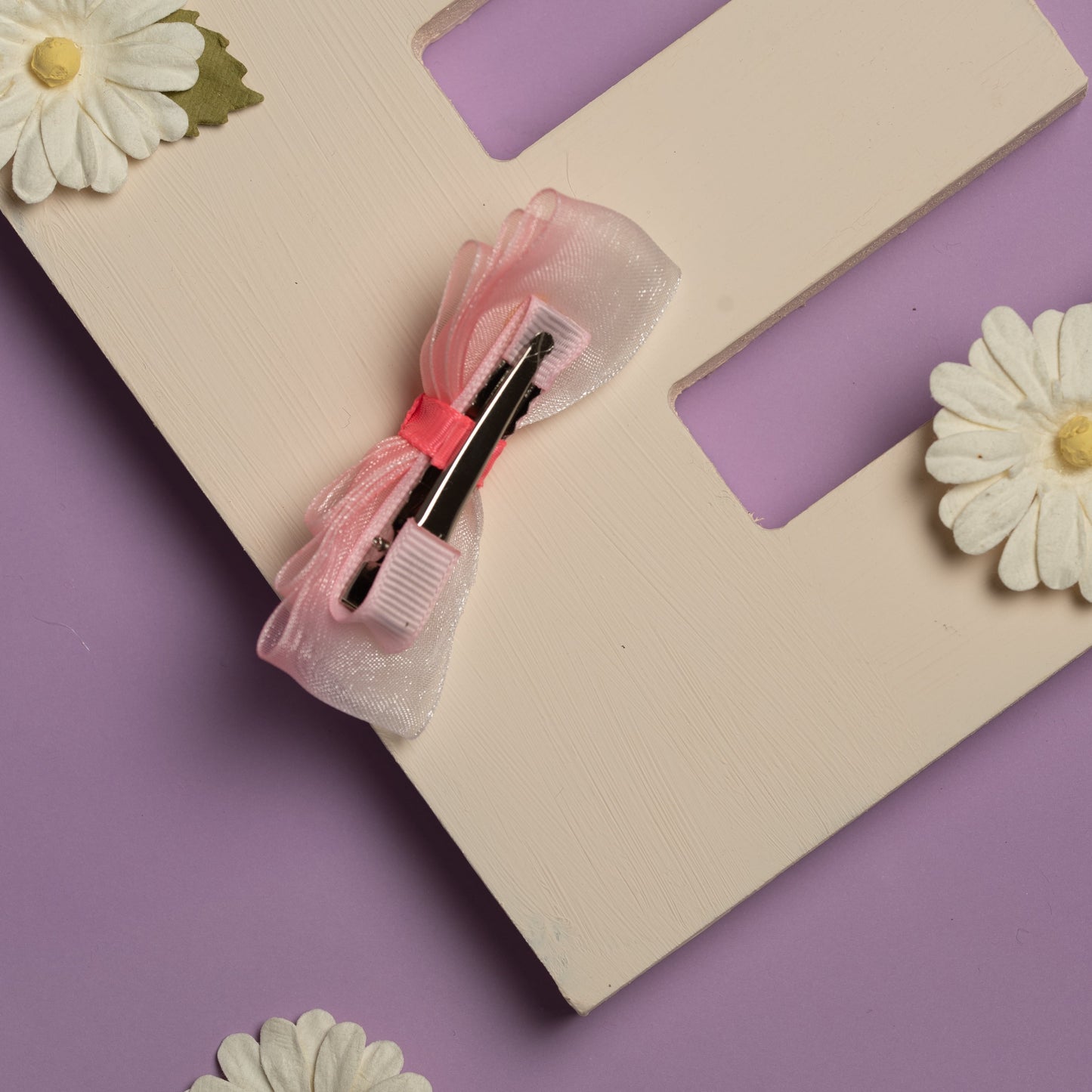 Ribbon Candy - Layered Loopy Bow on Alligator Clip - Pink