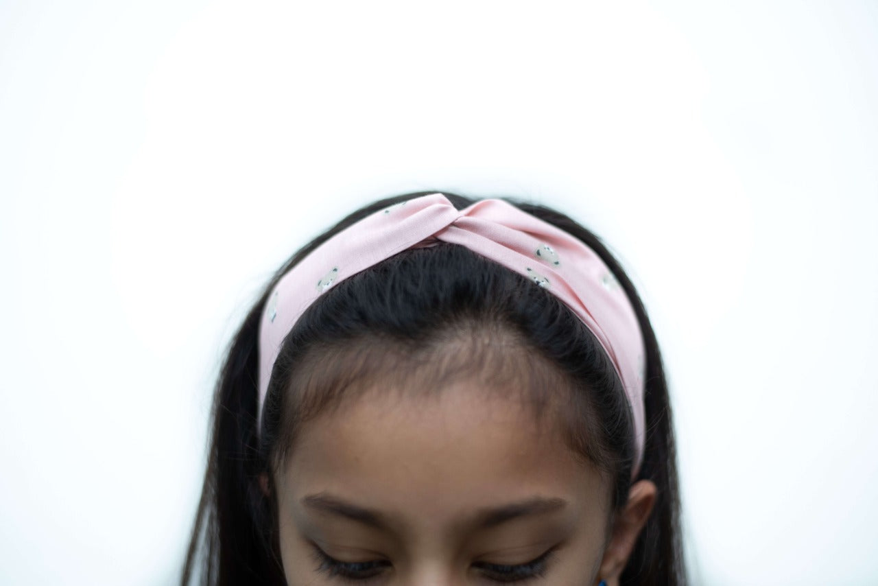 Cuddly Bear Print Turban Band and Mask Combo set For kids