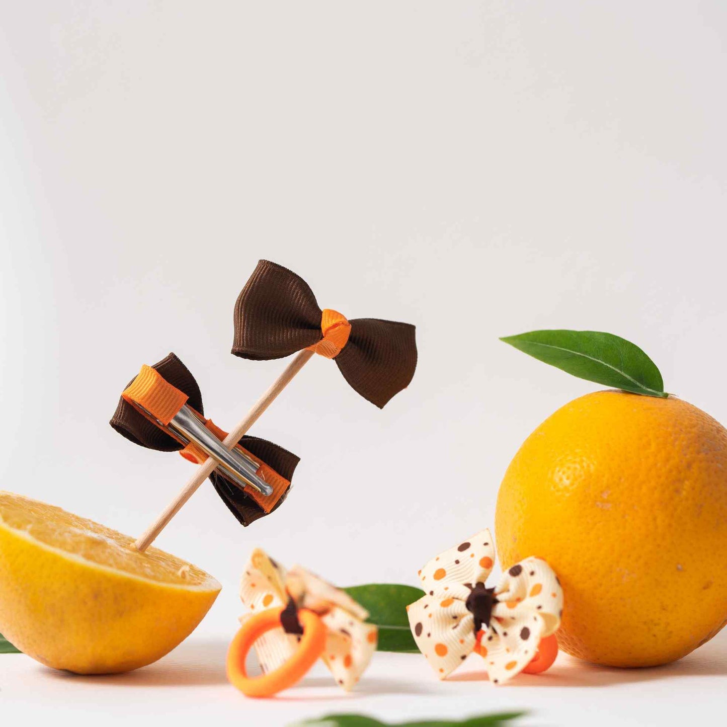 Cute combo One pair of Alligator Clip and One Pair of Polka Dot Rubberband