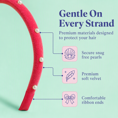Velvet hair bands - Pink, Purple, Olive green