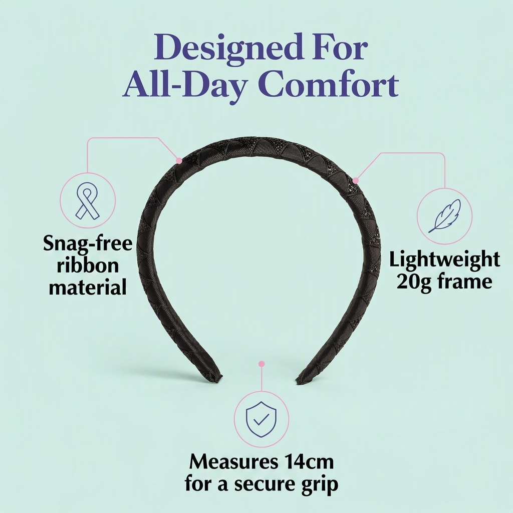 Woven Hairband - Black