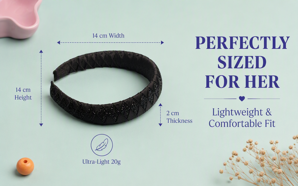 Woven Hairband - Black