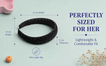Woven Hairband - Black