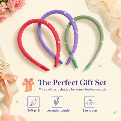 Velvet hair bands - Pink, Purple, Olive green