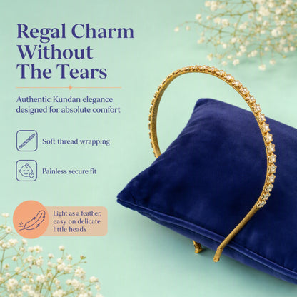 Kundan Hairband - Golden