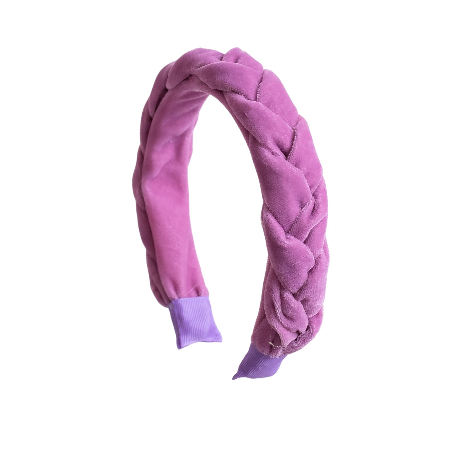 Velvet Braided Hair Band - Light Purple