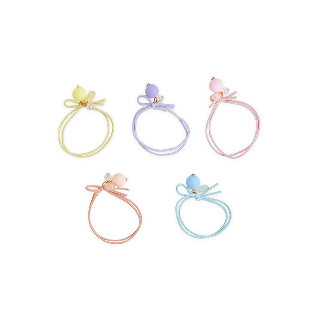 Pack of 5 Rubber Bands with Colorful Beads – Multicolor