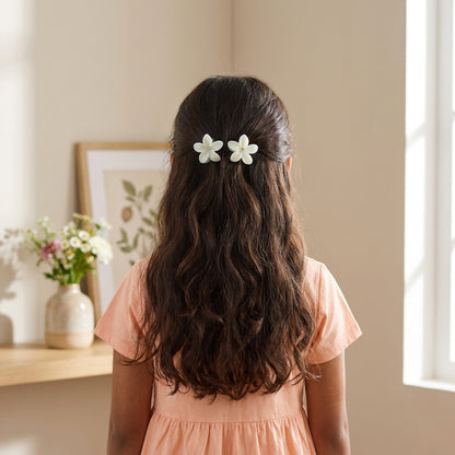 Pack of 3 Floral Hair Clutcher Clips - Light Blue
