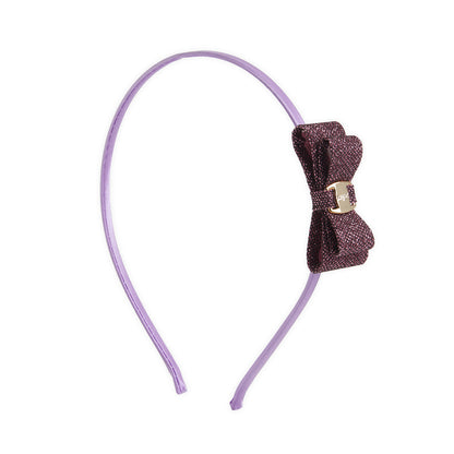 Pack of 3 Dainty Shiny Bow Hairbands – Maroon, Pink, Mageta