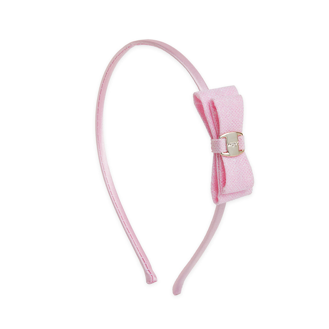 Pack of 3 Dainty Shiny Bow Hairbands – Maroon, Pink, Mageta