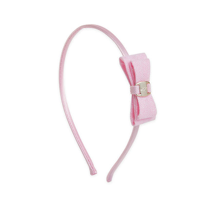 Pack of 3 Dainty Shiny Bow Hairbands – Maroon, Pink, Mageta
