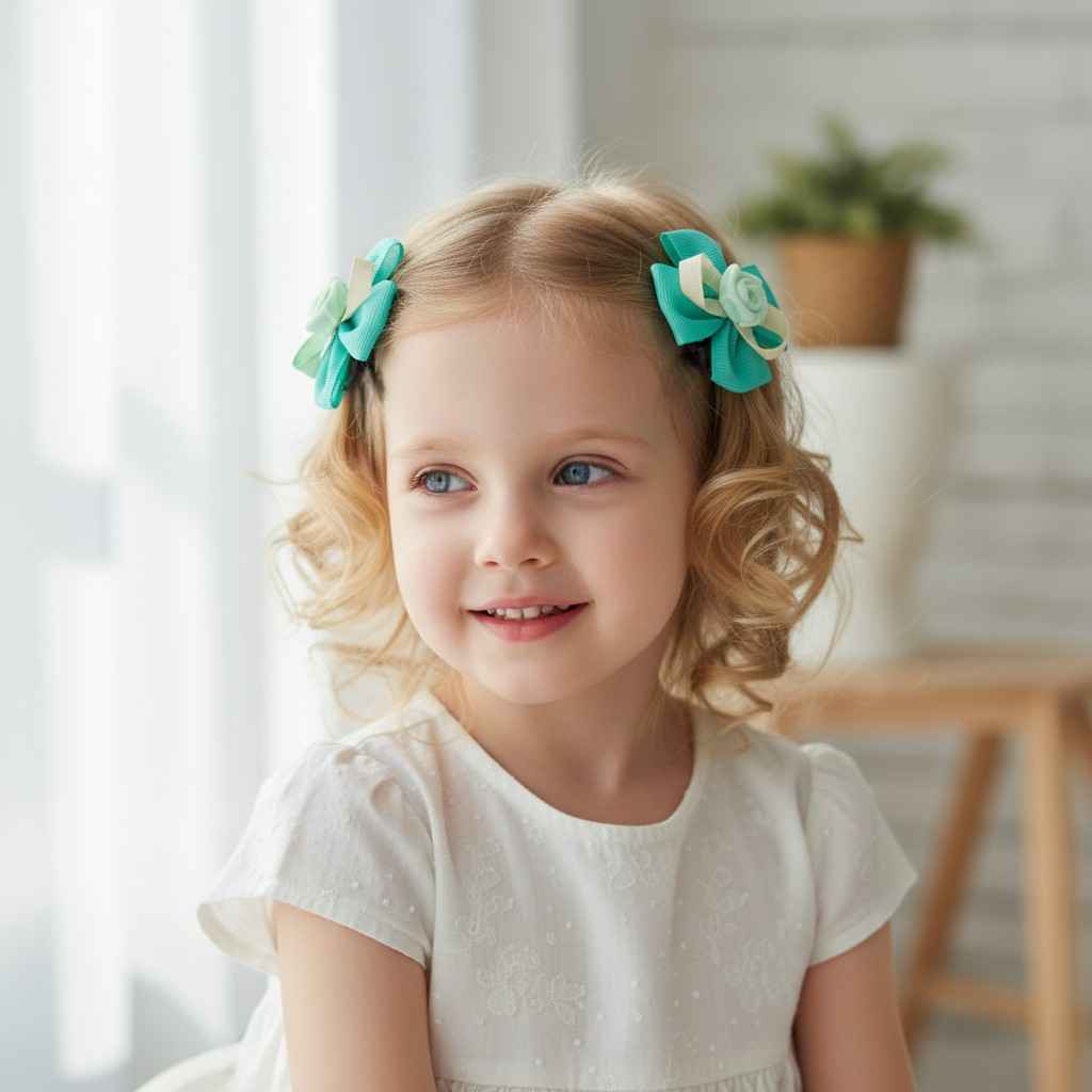 Pack of 9 Rose Flower Detailed Tic-tac Pins and flower Clutchers - Blue, Pink, Sea green