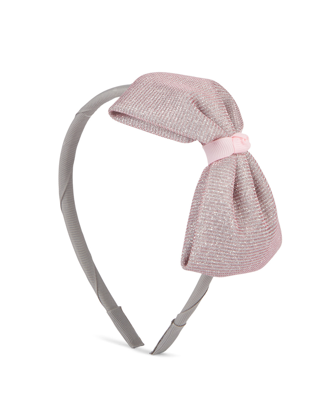 Shiny Big Party Bow hairband - Light pink