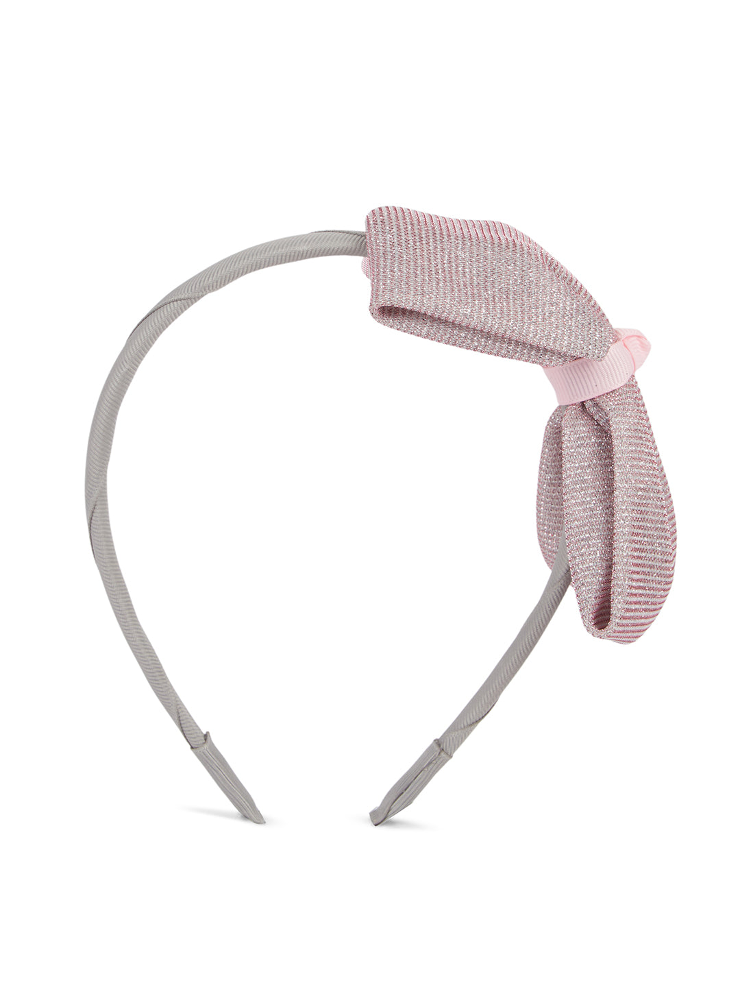 Shiny Big Party Bow hairband - Light pink