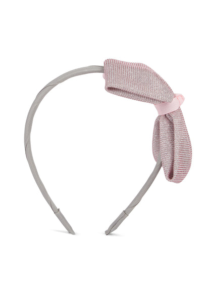 Shiny Big Party Bow hairband - Light pink