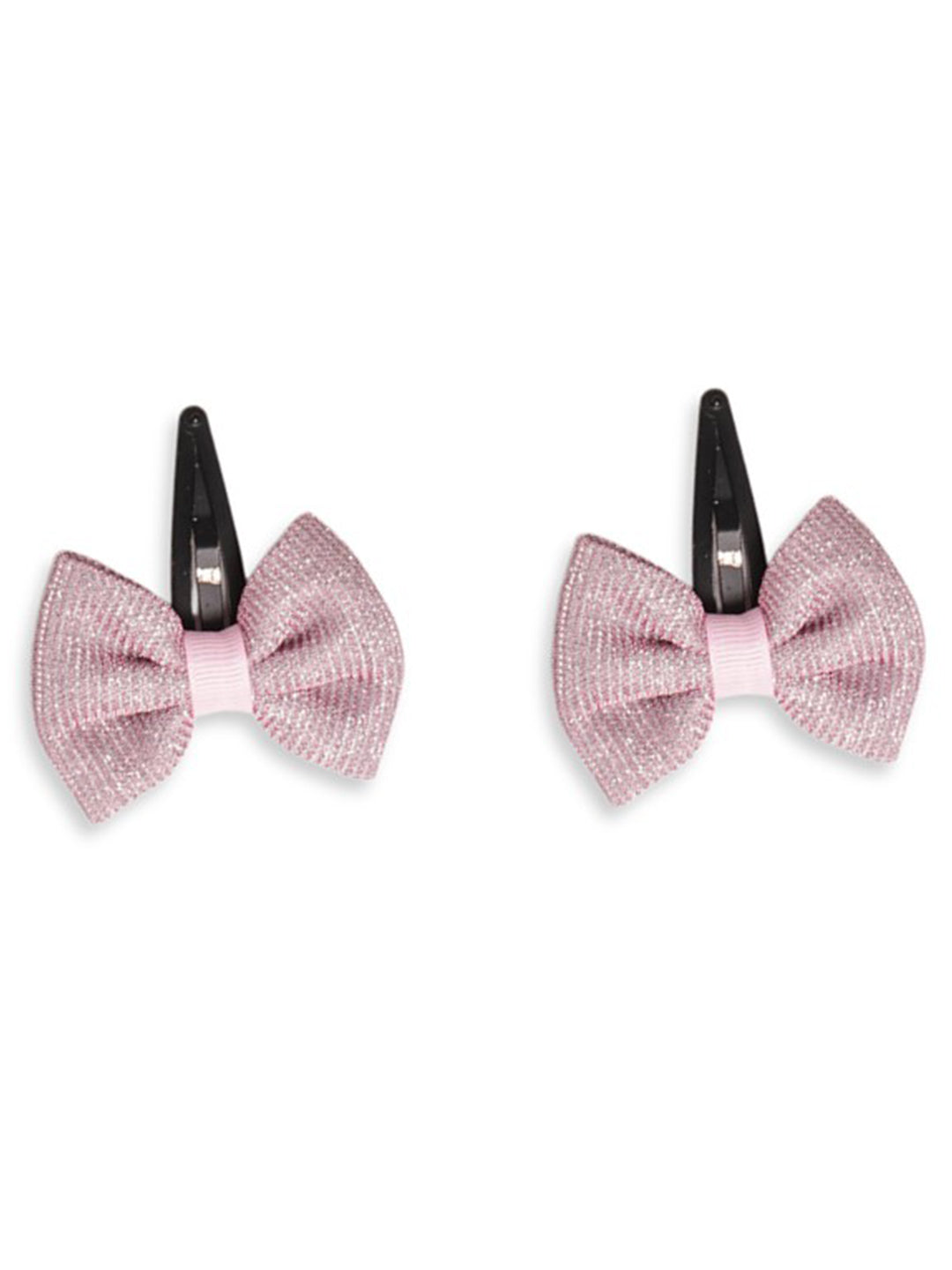 Shiny Party Bow on Tic-tac Pins - Light pink
