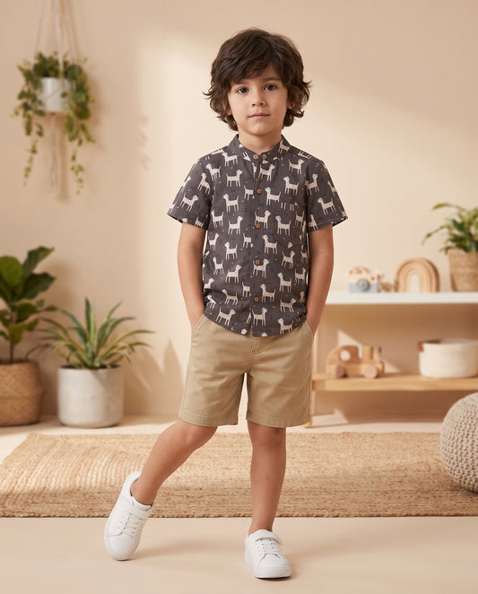 Ribbon Candy - Dog Print Shirt - 100% Cotton
