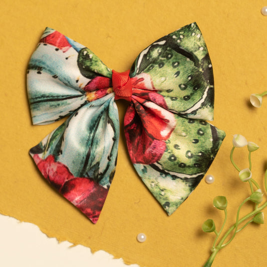 Cute Printed Bow on Alligator Clip