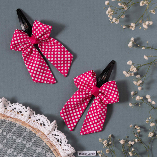 Cute Polka Dot Bow On Tic Tac - Pink