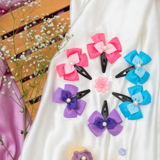 Decorative flower and pearls adorenments on tic- tac pins - Multicolor