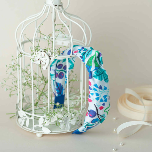 Floral Print Cute Knotted Hairband.