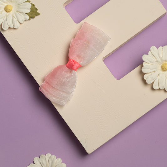 Ribbon Candy - Layered Loopy Bow on Alligator Clip - Pink