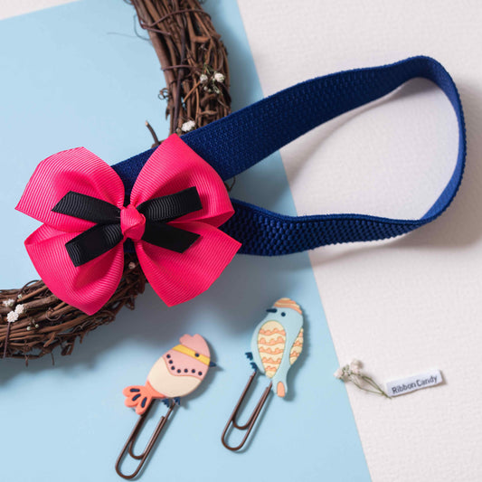 Cute Bow With Korker Stretchy Infant Hairband.