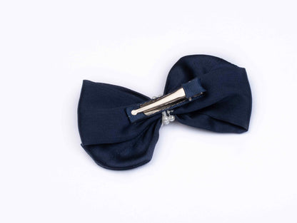 Pearl Detailed Cute Satin Bow on Alligator clip.