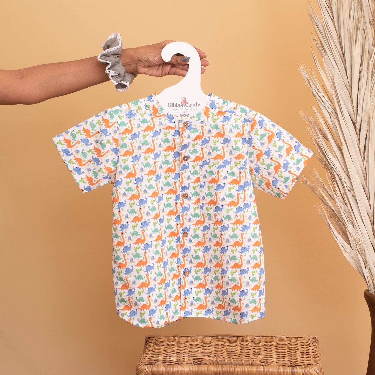 Dino Print Shirt - 100% Cotton