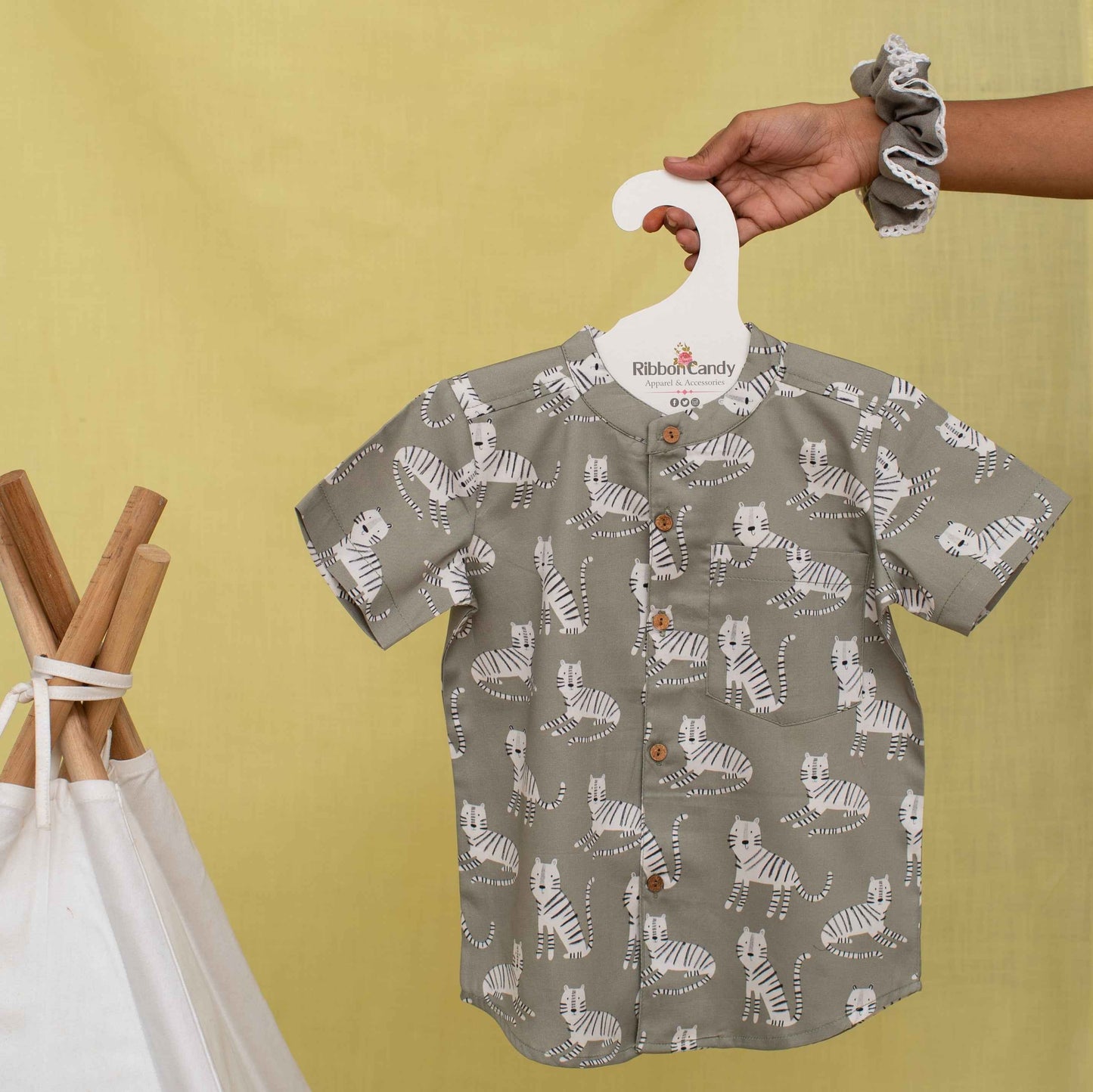 Tiger Print Shirt - 100% Cotton