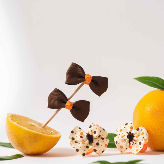 Cute combo One pair of Alligator Clip and One Pair of Polka Dot Rubberband