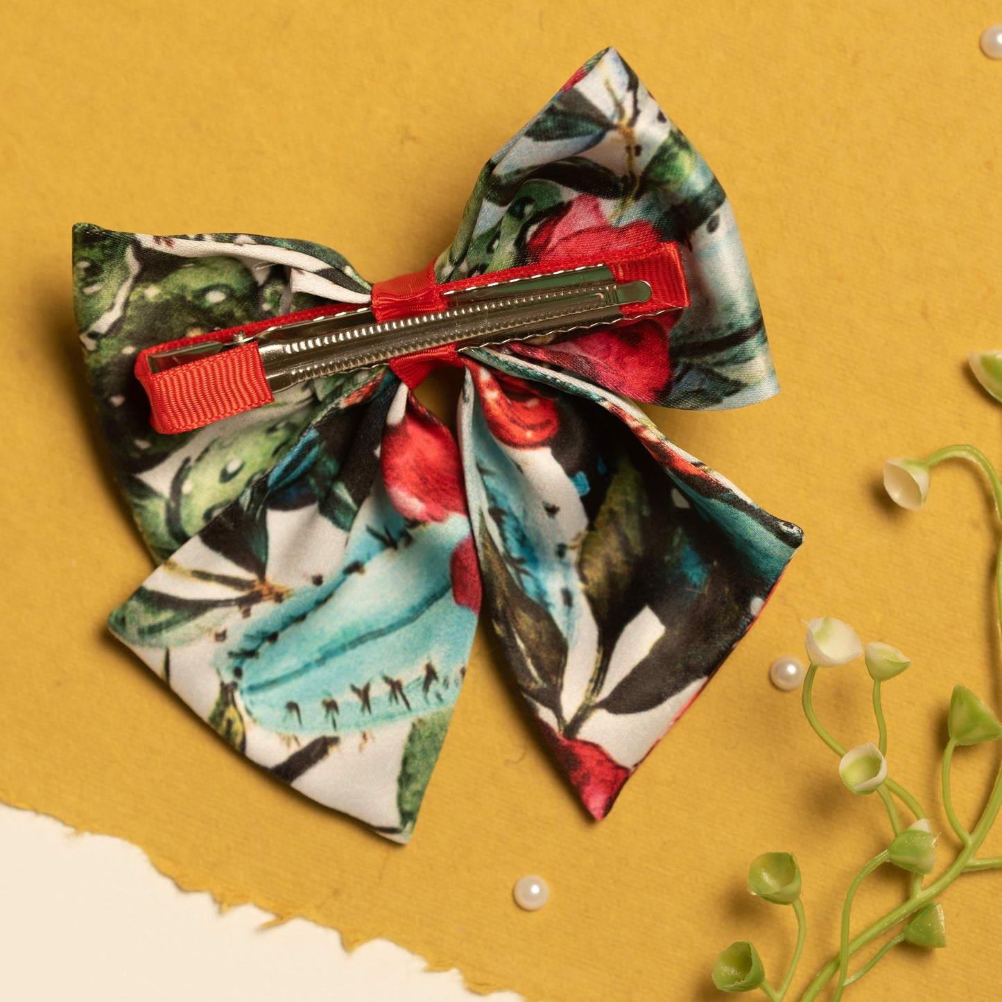 Cute Printed Bow on Alligator Clip