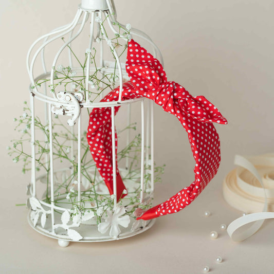 Polka Dot Cute Knotted Hairband.