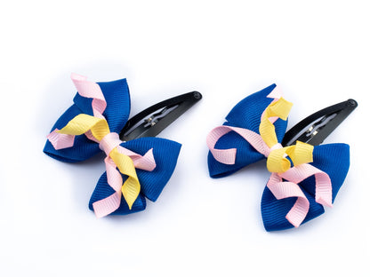 Bow with Korker Detailing on Tic-Tac Clips - Hair Clips