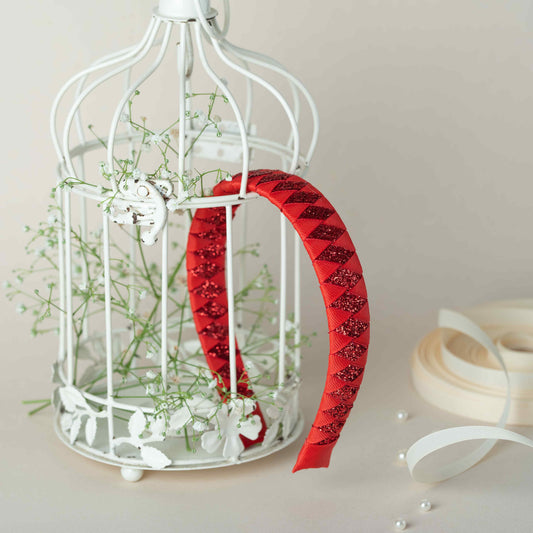 Red Shimmer Hairband.