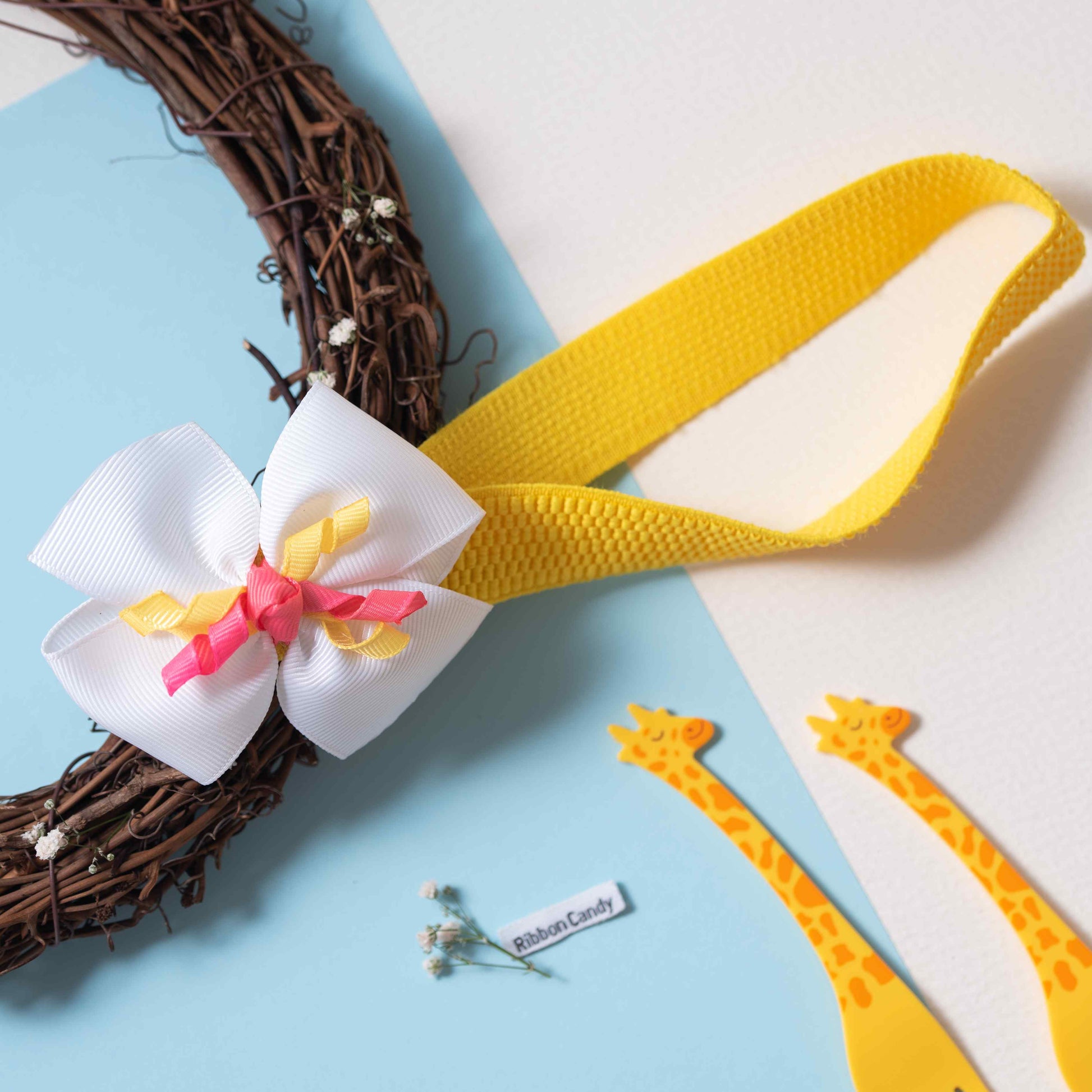 Cute Bow With Korker Stretchy Infant Hairband.