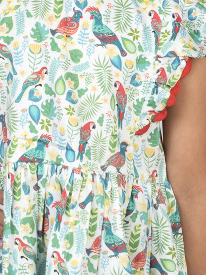 Parrot Print Dress
